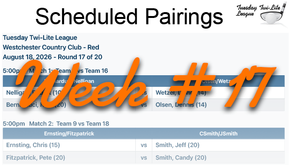 TTL Week 17 Pairings